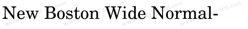 New Boston Wide Normal字体转换